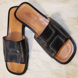 Hermes men's vintage leather sandals size 44